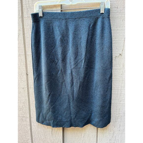 Vintage 1960s/1970s Brenda French Navy Pencil Skirt - Size Medium? 28-29" waist - Picture 4 of 4